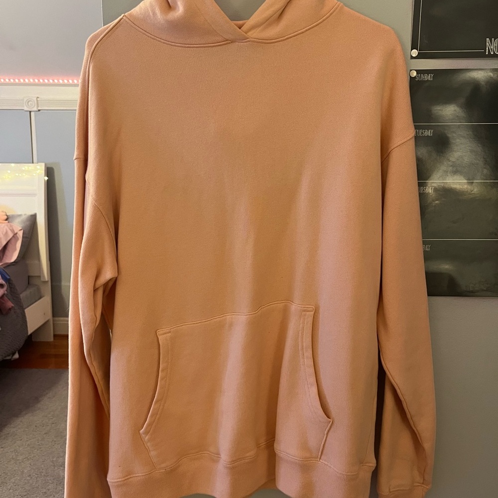 Men’s Light pink Plain hoodie
